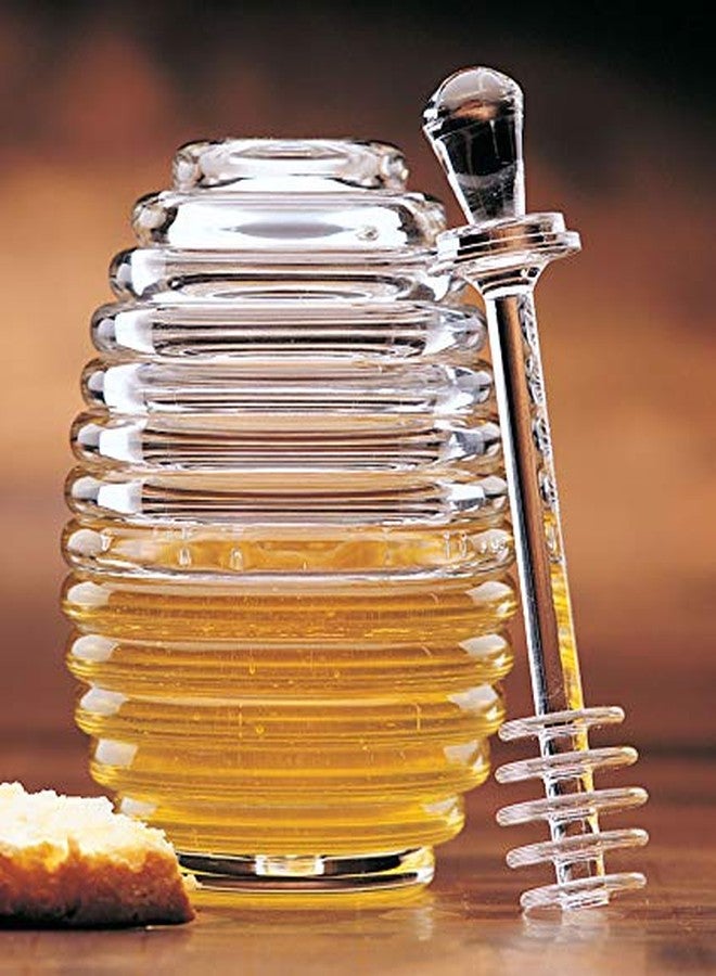 Prodyne Acrylic Honey Jar With Server, Off-white Medium - Image 3
