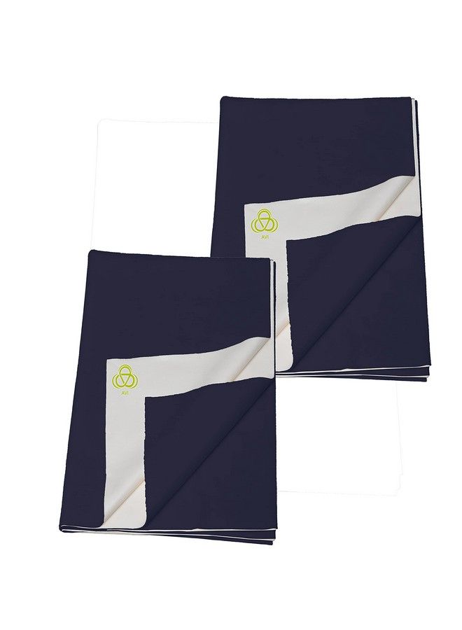 AVI Fastdry Cotton Extra Absorbent Waterproof And Reusable Bed Protector Dry Sheet For Baby Large 100X140 Cm Dark Blue Pack Of 2 - Image 2
