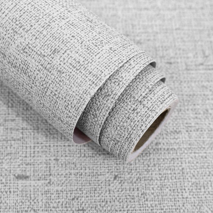 GRAY GRASSCLOTH PEEL AND STICK WALLPAPER TEXTURED CONTACT PAPER 157INCH X 1181INCH FAUX LINEN VINTAGE GRASSCLOTH CONTACT PAPER SELF ADHESIVE REMOVABLE WALLPAPER VINYL