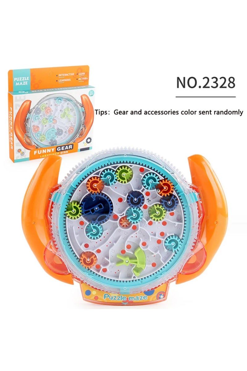 erorex Orange Random 3D Creative Puzzle Maze Magic Transparent Puzzle Speed Cube Rolling Ball Magic UFO Maz