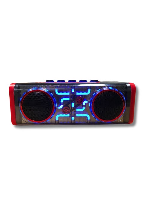 Bluetooth Speaker with Disco Light: Portable Audio Speaker with USB/TF/AUX & Radiant LED Accents