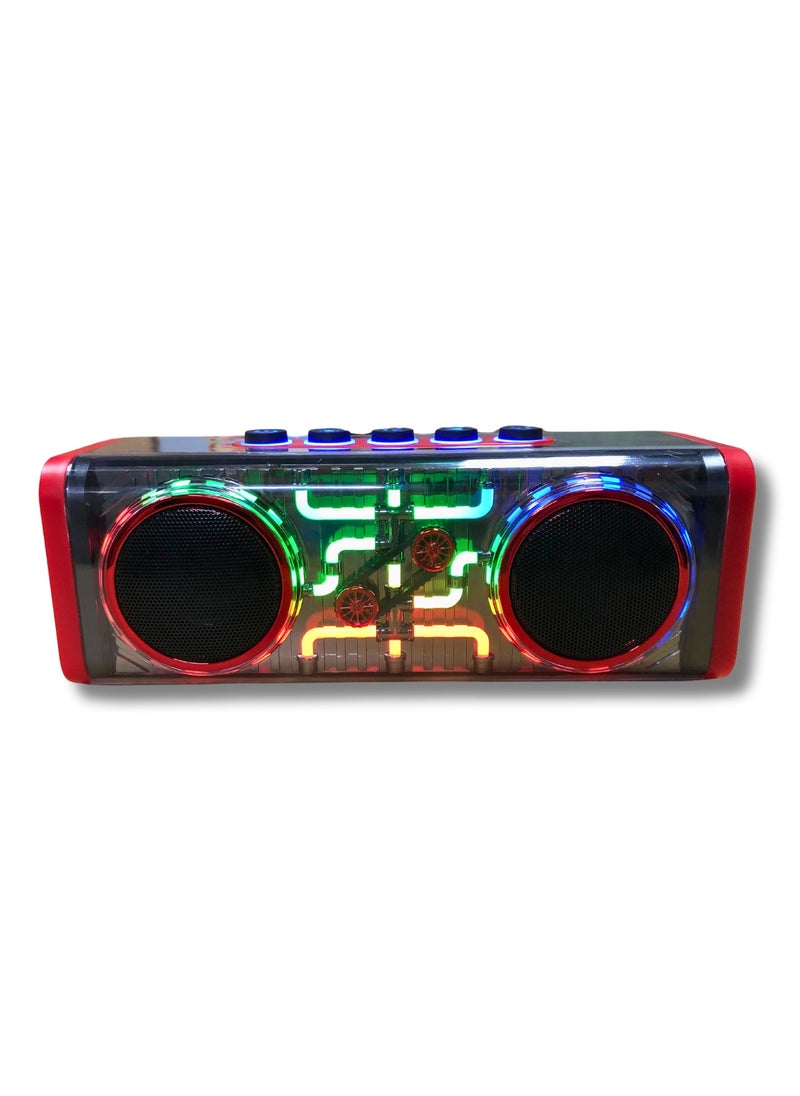 AIVN - Bluetooth Speaker with Disco Light: Portable Audio Speaker with USB/TF/AUX & Radiant LED Accents - Image 1