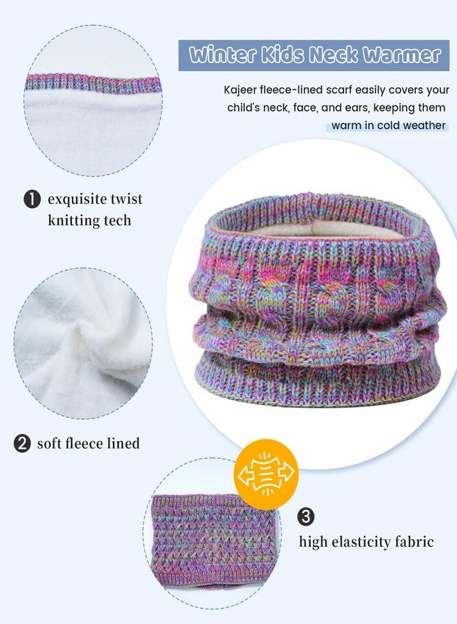 Kajeer Girls Winter Hat Gloves Scarf Set, Kids 2-14 Beanie Cap Pom Pom Neck Warmer Neck Gaiter Fleece Lined,Touch Screen Gloves - Image 2