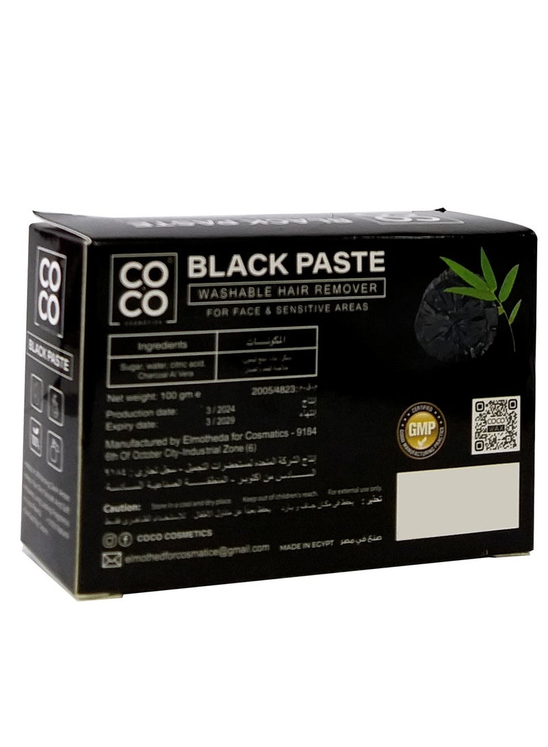 Coco White Paste Washable Hair Remover Charcoal Bamboo - 100g - Image 3
