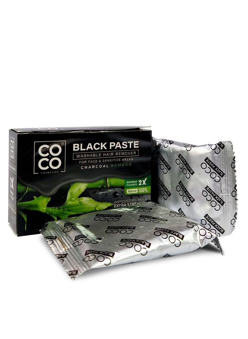 Coco White Paste Washable Hair Remover Charcoal Bamboo - 100g - Image 1
