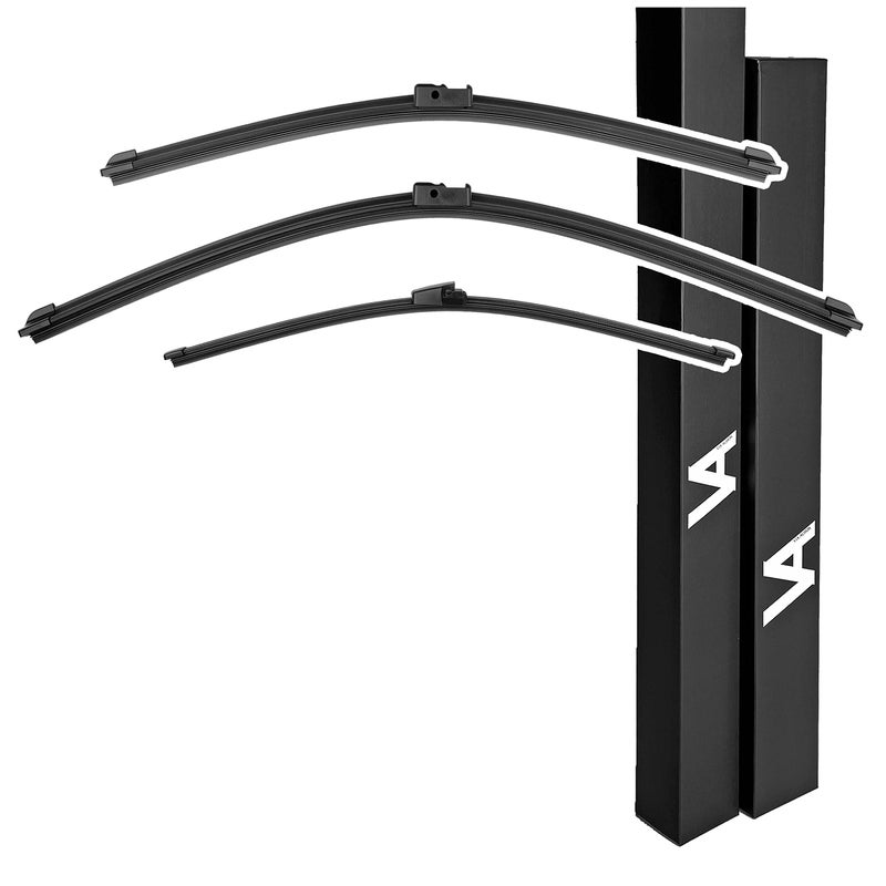 Generic VIA ALBION® Wiper blades for: SKODA OCTAVIA [ Mk2 ] Saloon & Combi/Estate – 2004-2013 – Front & Rear replacement wipers  - Image 1