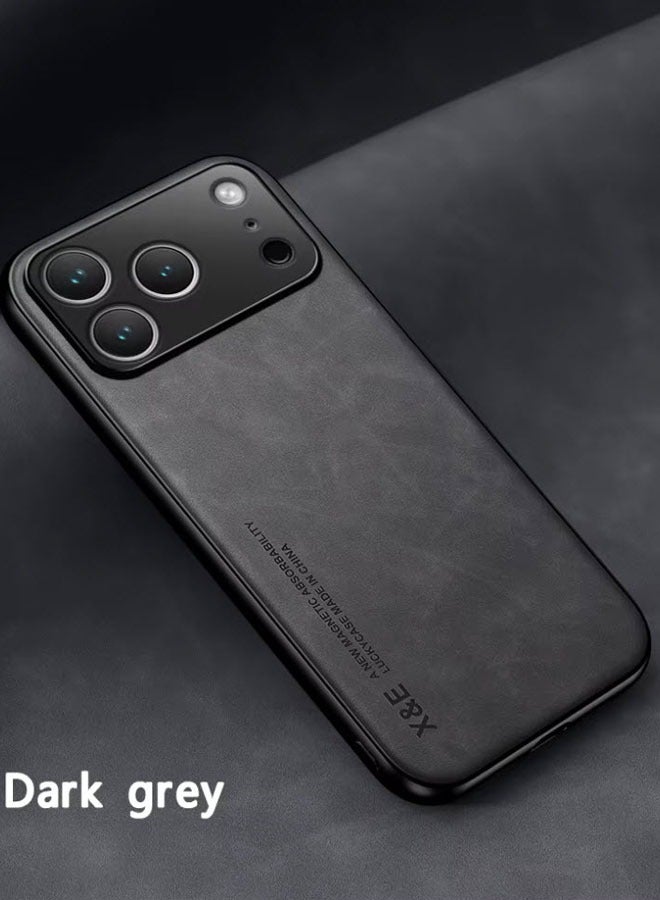 iPhone 17 Pro max Protective Case Made of Elegant, Luxurious Leather -Black - Image 4