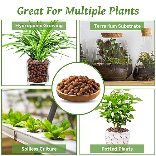 Riare 8 LBS Organic Expanded Clay Pebbles - 4mm-16mm Natural Leca Balls Lightweight Hydroponic Clay Pebbles for Indoor Plants, Hydroponic Growing, Plants Drainage, Aquaponics, Terrarium - Image 5