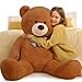 Toys Studio 47 Inch Big Teddy Bear Giant Teddy Bear Stuffed Animal 4ft Dark Brown Plush Toy for Baby Shower Party Decorations Kids Christmas Valentines Day Gifts - Image 4