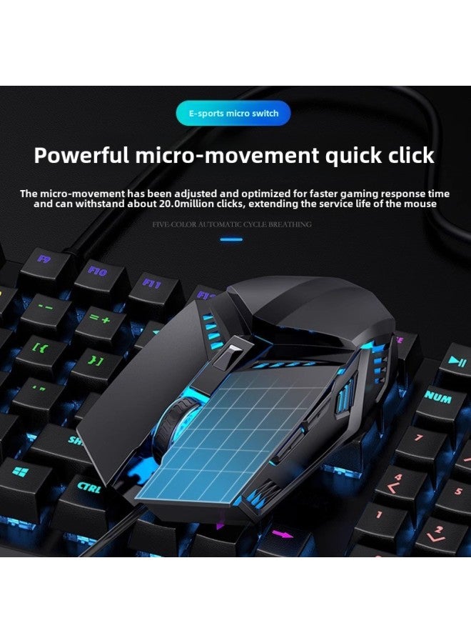 Mouse Wired Mute USB Game Cf Special Mechanical Electric Competition Lol Notebook Internet Cafe Desktop Computer Office-Color:6-button Flagship Version  With Side Buttons  - Image 3