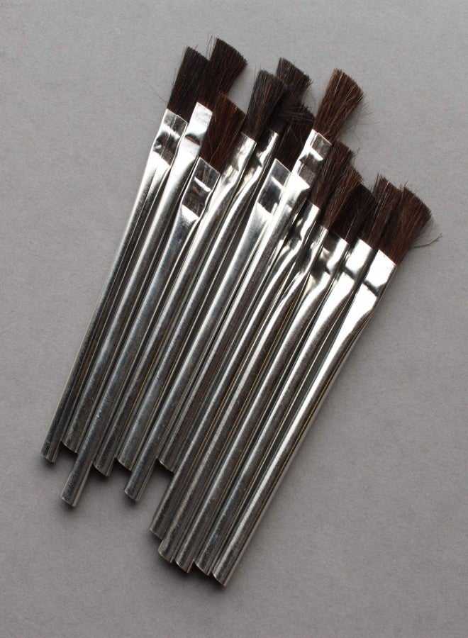 Universal Tool Acid Brush Set 6 Inch Metal Handle Apply Glues Hard Bristle 12pc - Image 2