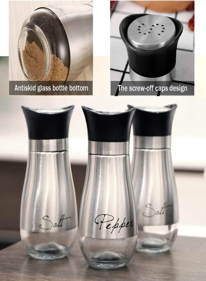TTRCB Salt & Pepper Shakers Set | Salt & Pepper Dispenser | Moisture-Proof Seasoning Shakers Set | Perfect Pour Holes for Kitchen Dining Table Restaurant (Pack of 1) - Image 5