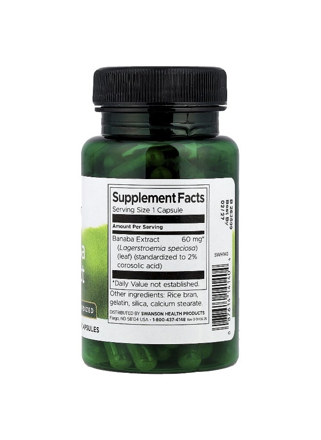 Swanson, Banaba Extract, 90 Capsules (60 mg per Capsule)