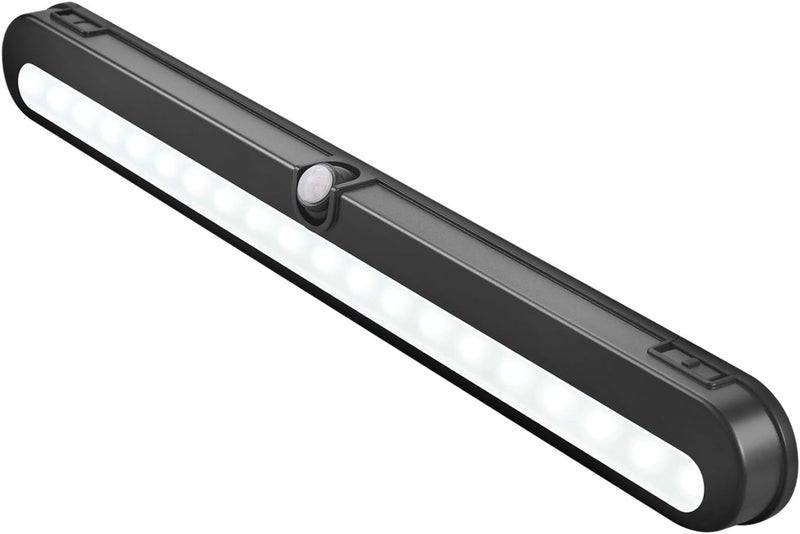 BLS T01LB LED Closet Light Super Bright 20 LED Under Cabinet Lighting Battery Powered/DC Input Wireless Motion Sensing Light, Auto On Off Switch, Motion & Light Sensor, Light Beam Adjustable - Image 1