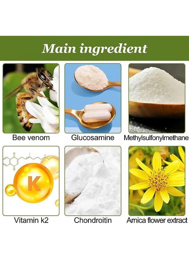 WEISPO 2pcs Bee Venom Joint and Bone Cream, Bee Venom Cream,Bee Venom Joint Bone Cream, Provides for Back,Neck,Hands,Feet.