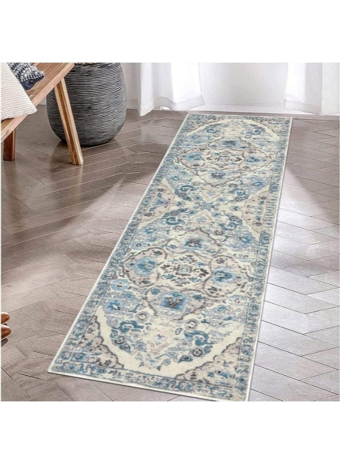 Bohemian Vintage Rug|Non-Slip Hallway & Living Room Carpet | Anti-Wear Bedside Rug with Stain-Resistant Polyester | Easy Clean Home Decor Floor Mat - Image 5