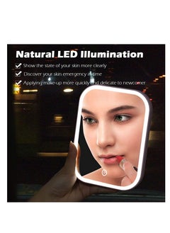 Y&D Makeup Mirror with Light and Magnifying Lighted Vanity Touch Screen Dimmable Intelligent Switch Portable Foldable Stand for Tabletop Bathroom 3 Color  - Image 3