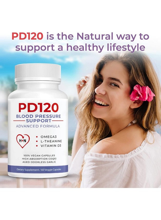 PD120 مكملات ضغط الدم العالي الطبيعية مستخلص الثوم الأسود عديم الرائحة أقراص مكملات ضغط الدم العالي خفض ضغط الدم 60 كبسولة - Image 4