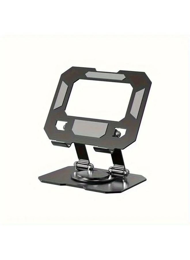 Black 360 Degrees Rotating Foldable Metal Stand Adjustable Tablet Phone Holder - Image 5