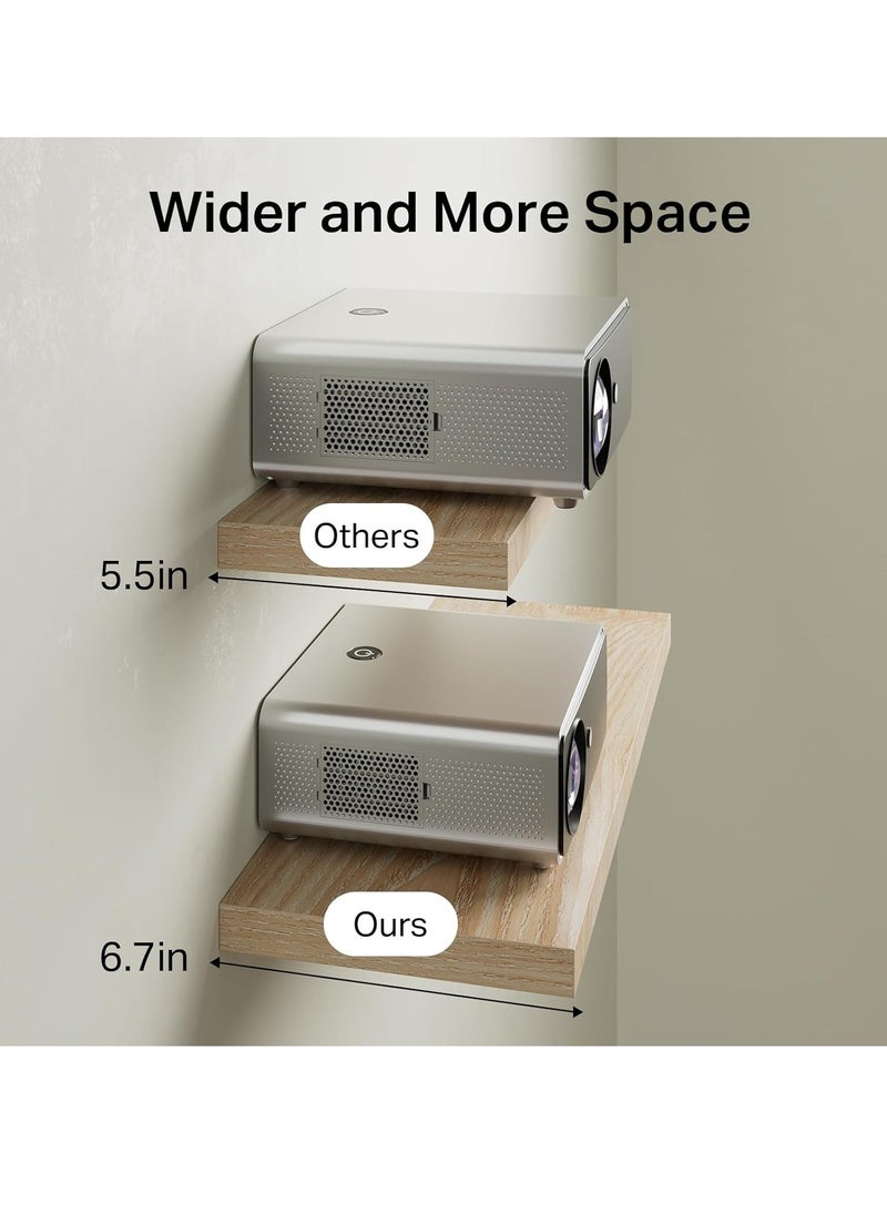 XiuWoo 3-Pack Wood Wall Mounted Floating Shelves, Rustic Display Shelves, Home Storage Rack, Hanging Shelf, Bathroom Organizer Shelf for Home, Office  - Image 2