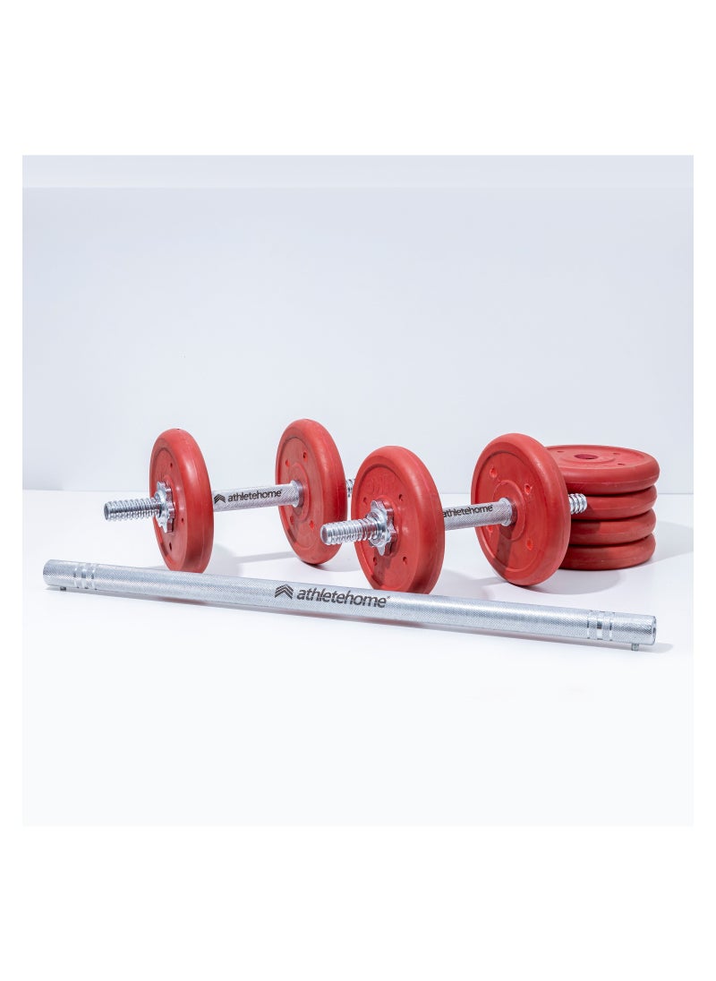 Athlete Home - Dumbbell Set With Extension Barbell 20kg - Image 1