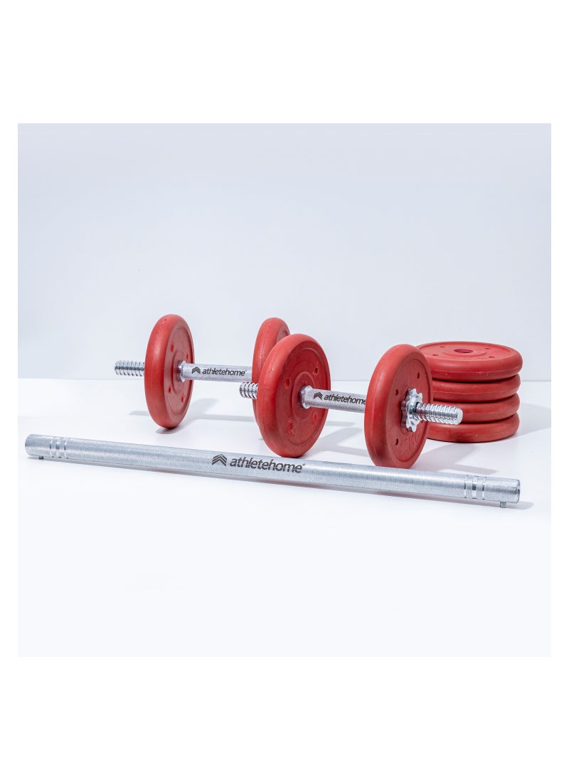 Athlete Home - Dumbbell Set With Extension Barbell 20kg - Image 1