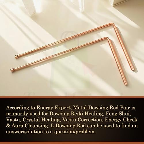 TREE MAISON CORONATING HOMES Copper Dowsing L- Rods Pair |Diameter-5 MM | Set of Board & Brass Pendulum| Aura Energy Checker | Finding Underground Water & Geopathic Stress | Dowser | Pendulum Assorted - Image 3