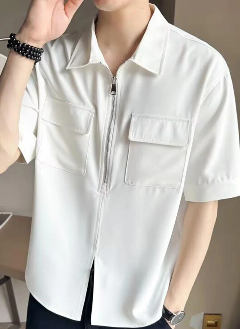 يونيكي White Solid Relaxed Fit Shirt