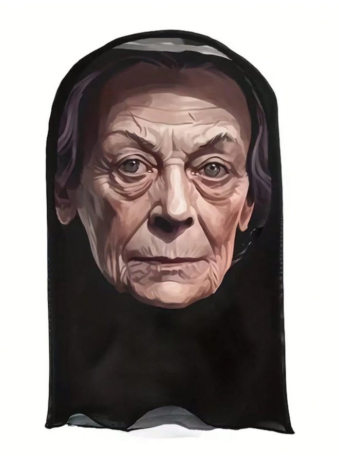 The 3D Jeddah mask is made of breathable, stretchy fabric, ideal for role-playing, face-slapping, tricks, dust protection, themed parties, stage performances, and funny costumes. - Image 1