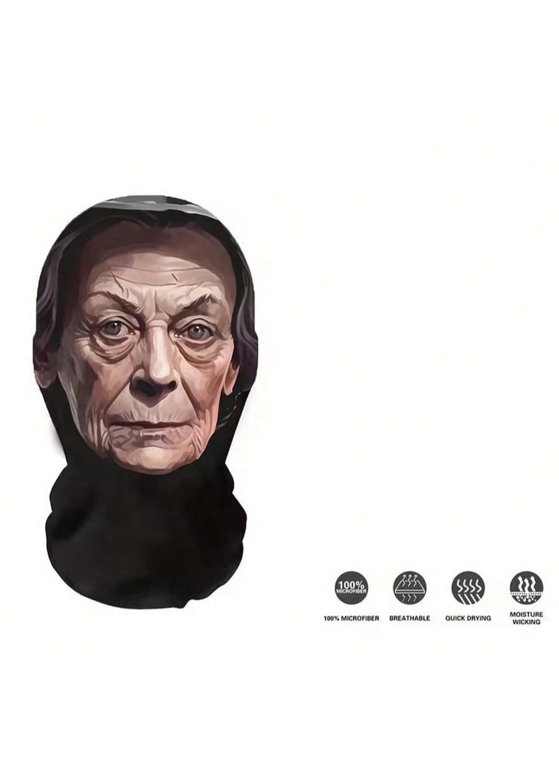 The 3D Jeddah mask is made of breathable, stretchy fabric, ideal for role-playing, face-slapping, tricks, dust protection, themed parties, stage performances, and funny costumes. - Image 2