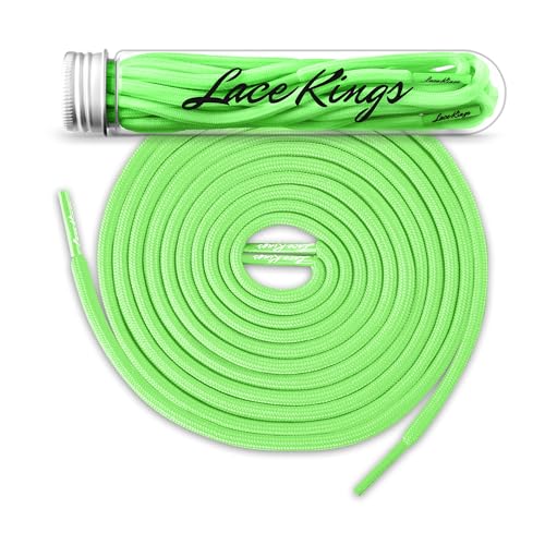 Lace Kings Round Shoelaces (Neon Green - 36in) - Image 4