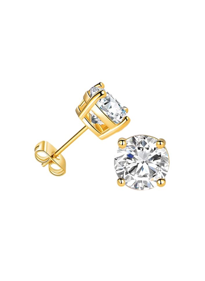 BUTTERFLY Earring With A Single Zircon Stud - Stud (gold)  - Image 1