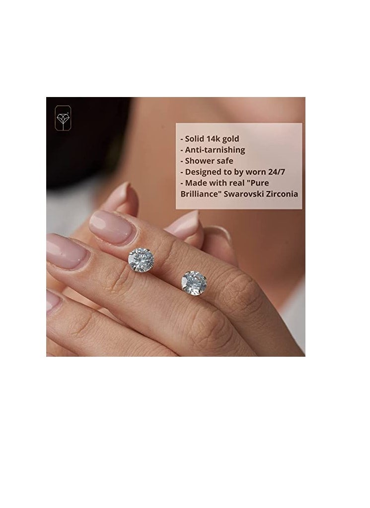 BUTTERFLY Earring With A Single Zircon Stud - Stud (gold)  - Image 2