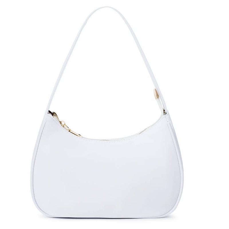 CYHTWSDJ Shoulder Bags for Women, Cute Hobo Tote Handbag Mini Clutch Purse with Zipper Closure (Nylon White 1) - Image 1