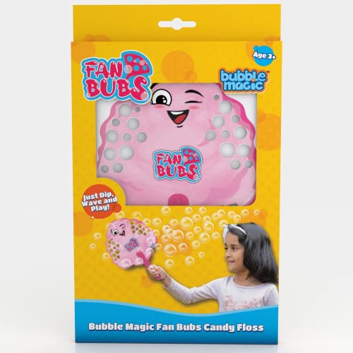 Bubble Magic Fan Bubs Candy Floss, Bubble Solution with Hand Fan for The Kids 3 Year and Above, Multicolor, FB50016 - Image 1