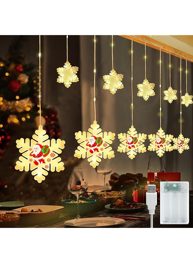 The Bros Christmas lights, Indoor and Outdoor Christmas Decorations for Home Warm White Fairy Lights Operated with USB and Battery  - Image 1