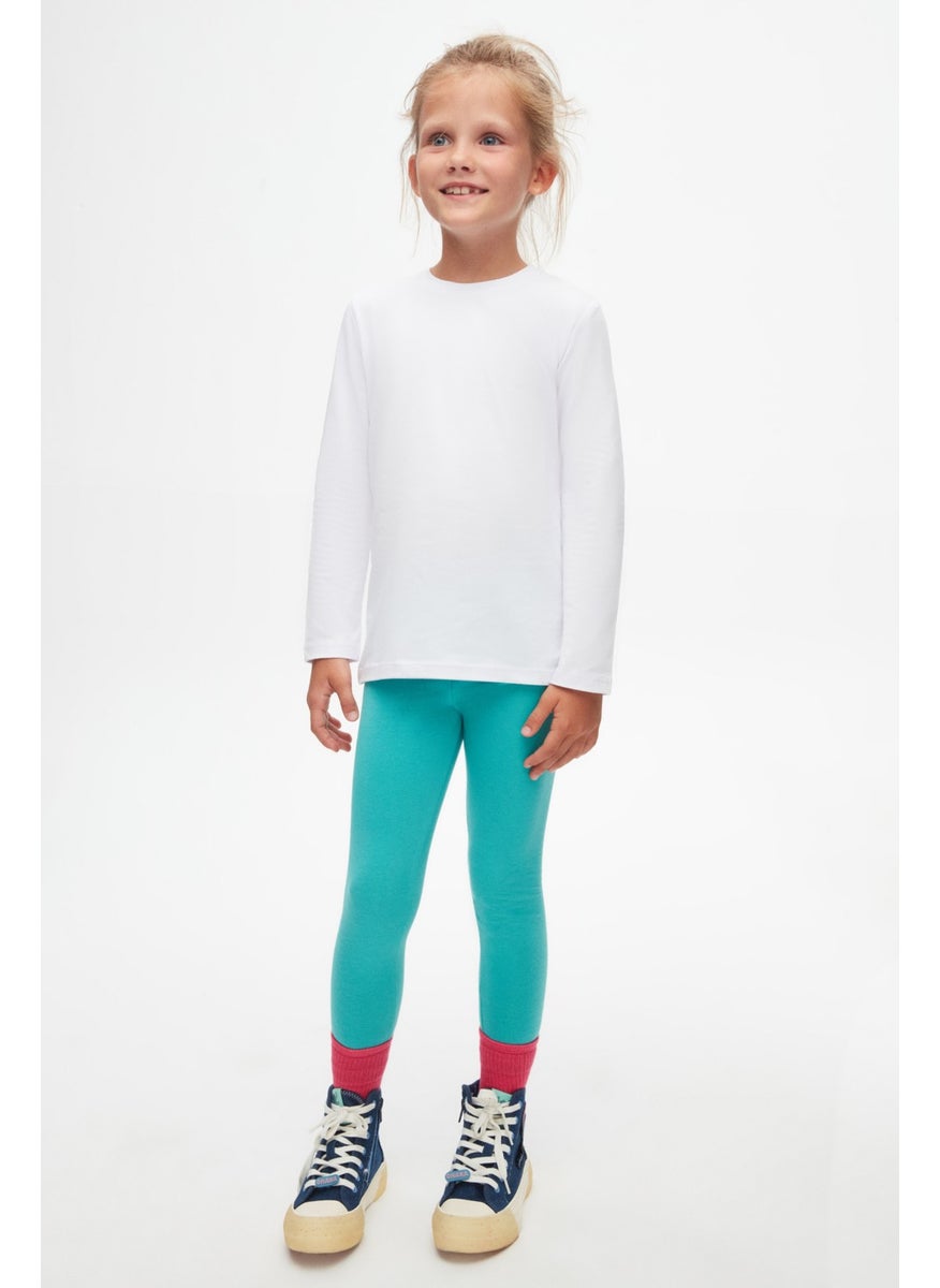 Lovetti - White Basic Unisex Kids Seasonal Zero Collar Long Sleeve T-Shirt - Image 1