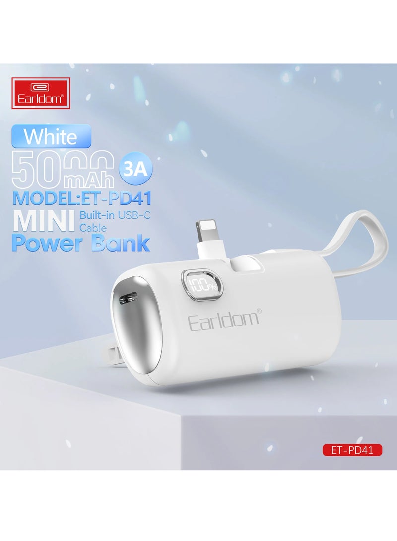 Earldom Mini 5000mAh Power Bank – 22.5W Fast Charging Portable PD41 Powerbank - Image 3