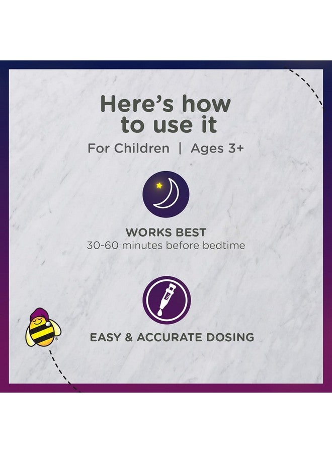 Zarbee's Kids Sleep Supplement Liquid with 1mg Melatonin; Drug-Free & Effective; Easy to Take Natural Berry Flavor for Children Ages 3 and Up; 1 Fl Oz Bottles, Pack of 2 - Image 4