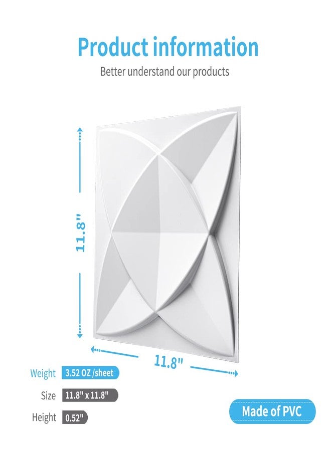 Art3d Decorative Textured PVC 3D Wall Panels for Interior Wall Decor in Living Room, Bedroom in White, Pack of 33 Tiles, 32Sq.Ft - Image 4