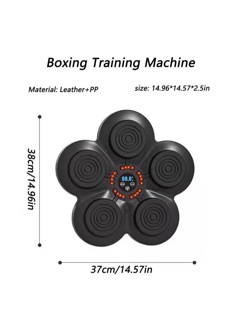 ASIV Smart Music Boxing Machine USB Rechargeable Boxing Equipment with Multi-Function Display and Bluetooth Connection Wall Mounted Lighted Target Boxing Trainer with Boxing Gloves for Kids and Adults - Image 3