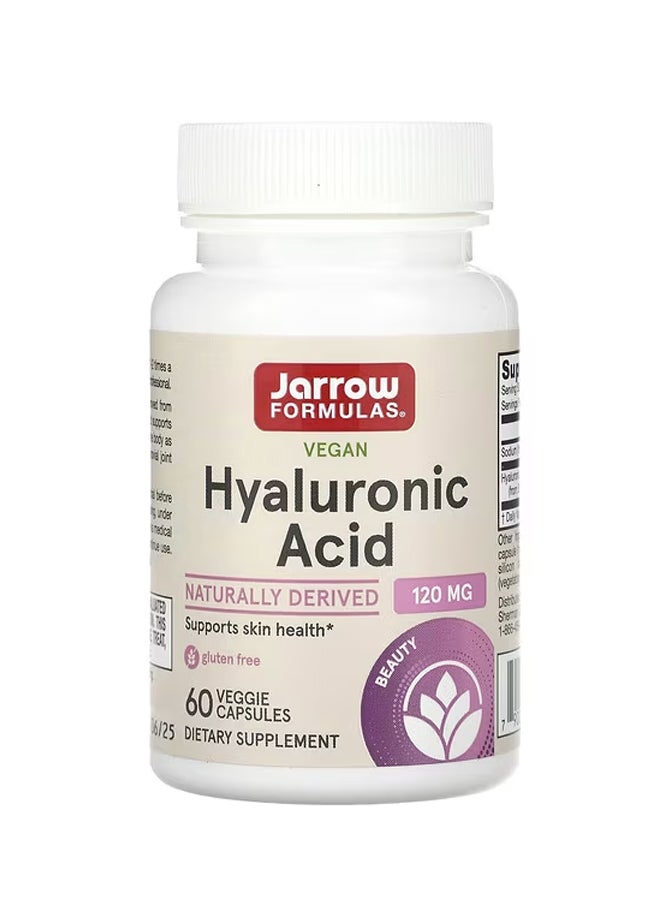 jarrow formulas Vegan Hyaluronic Acid 120 mg 60 Veggie Capsules (60 mg per Capsule)