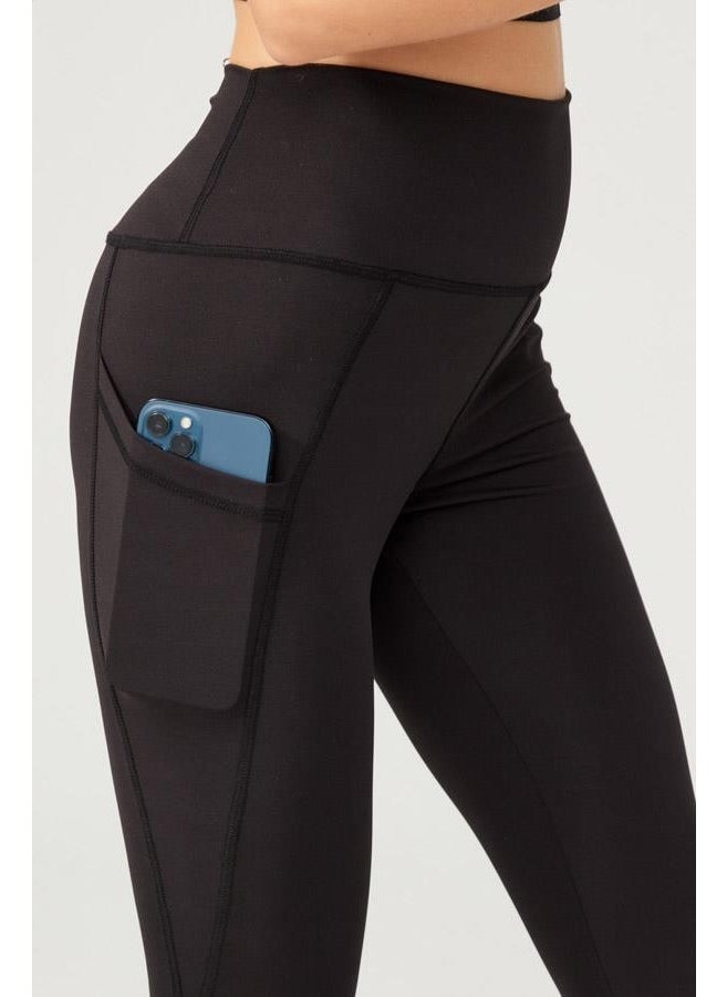 COTTONHILL Black High Waist Double Pocket Flared Women's Leggings  - Image 4