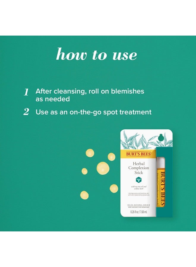 بيرتس بيز عصا بيرتس بيز العشبية لعلاج عيوب البشرة، 0.26 أونصة سائلة (عبوة من قطعتين)، غنية بزيت شجرة الشاي، مهدئة، مقشرة، منظفة، مناسبة للجنسين - Image 4