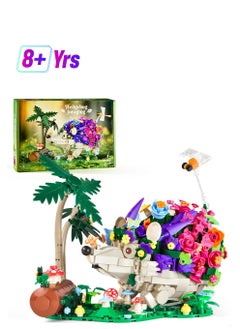 Excefore Flowers Hedgehog Building Kits, Animal & Flowers Building Set for Adults, Includes Animals, Insects, Mushroom, Jungle Crossing, Ideal Gift for Nature Lovers and Kids 8+, Birthday (988 PCS)  - Image 1