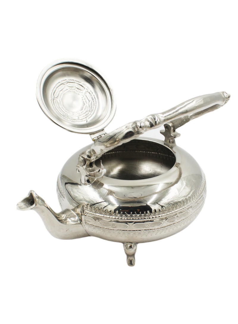 Antique Museum Moroccan Arabic Traditional Silver Plated Tea Pot 23 X 25 cm  - Image 2
