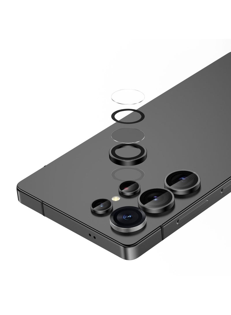 GREEN LION S25-Ultra Camera Lens Armor /  Anti Scratch / 360°Overal Protection /  Full Coverage / Advanced AF Coating /  High Transparency /  3D Spiral Pattern /  Ultra Thin  High Definition Glass - Black - Image 1