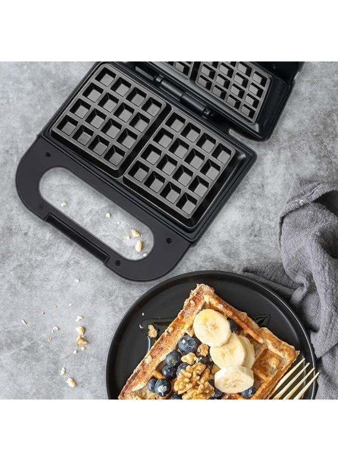 3-in-1 Sandwich Maker for preparing waffles, sandwiches, and grilling with fast performance, interchangeable plates with non-stick coating, and even heating for everyday kitchen use HMA1041 - Image 1