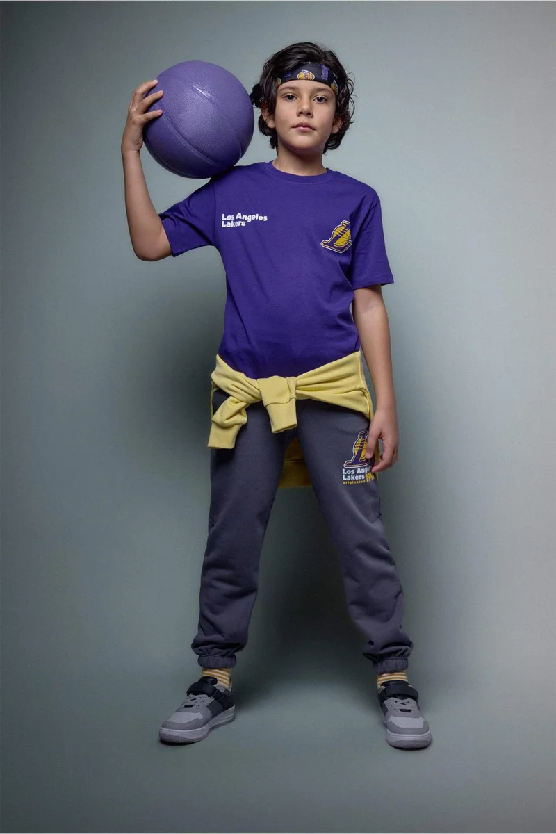 ديفاكتو Boy NBA Los Angeles Lakers Licensed Elastic Band Trousers