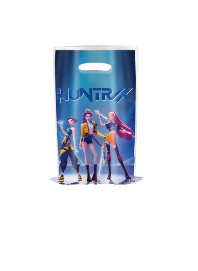 Kpop Hunters Double-Sided Goodie Girft Bags - 10 Pc Anime Party Favor Set, Blue Purple Themed Treat Bags for Birthday Party Supplies, Korean Idol Themed Gift Bags - Image 4